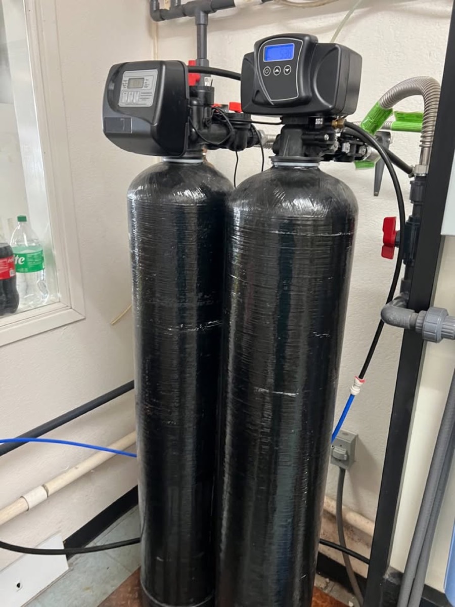Twin alternating softeners installed