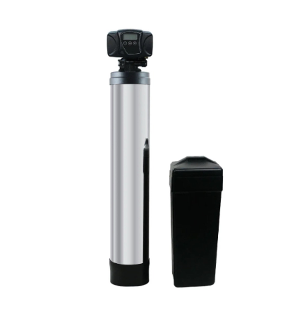 Water softener with digital valve and brine tank